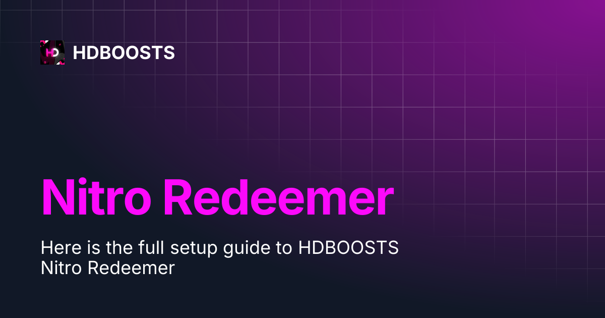 Nitro Redeemer | HDBOOSTS